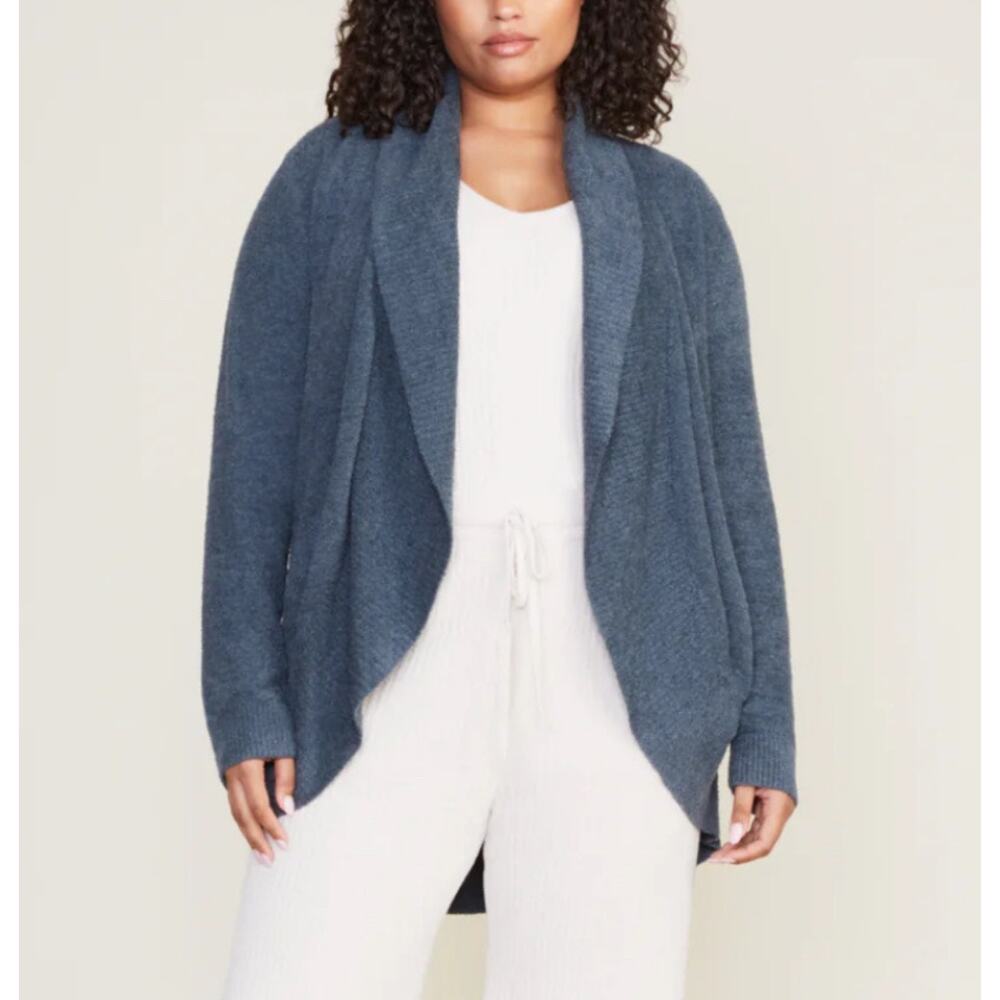 BAREFOOT DREAMS CozyChic Lite Circle Cardigan Smokey Blue L/XL